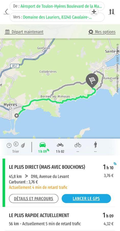 Cavalaire Vue Mer Au Loin Maisonnette Tout Equipee Pour 4 Personnes Avec Piscine Clim Wifi Velos Tv Barbecues Экстерьер фото